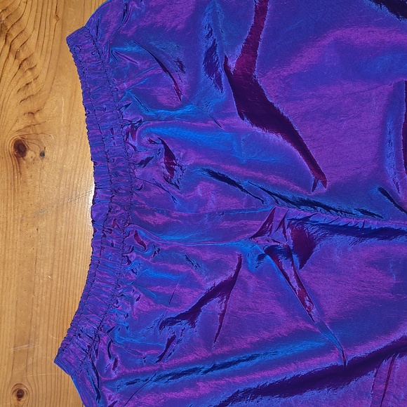 Vintage Body Wrappers Purple iridescent Windbreaker Style Sweatpants Size Medium - Picture 8 of 14